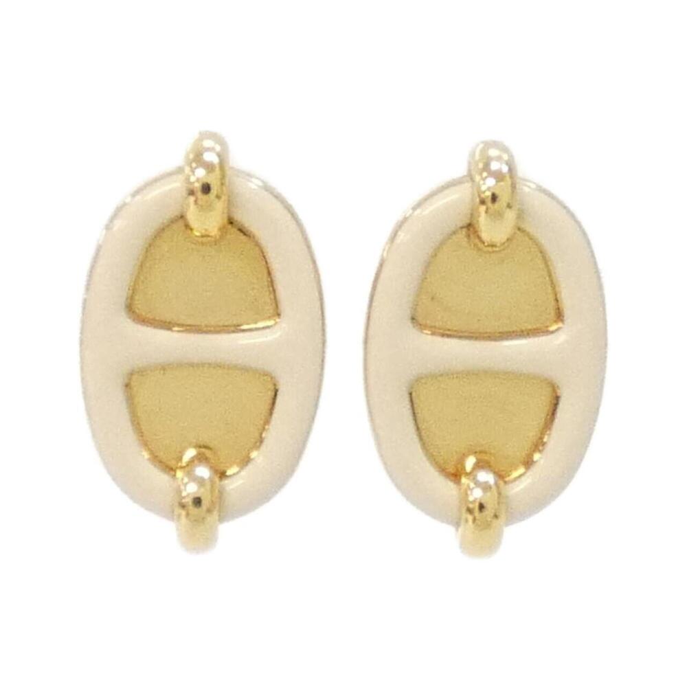 HERMES Cream Earrings